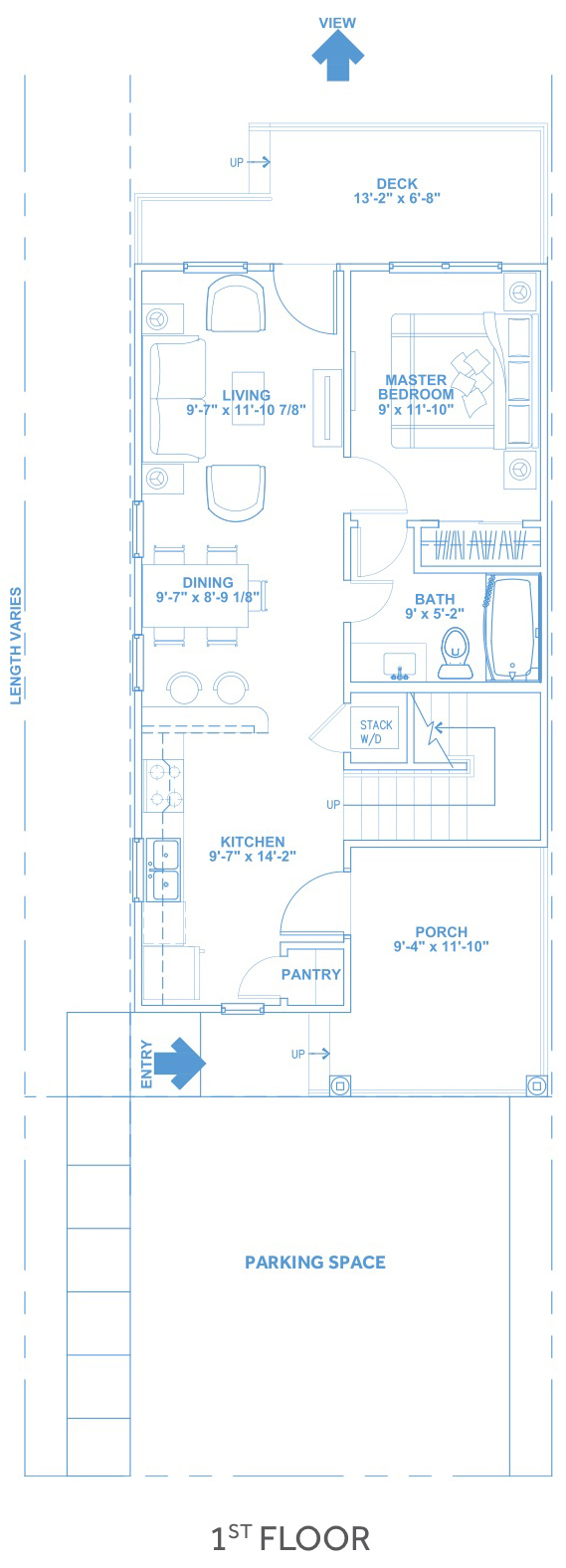 Las Joyas South Padre Beach Houses - Beach House C1 First Floor Plan
